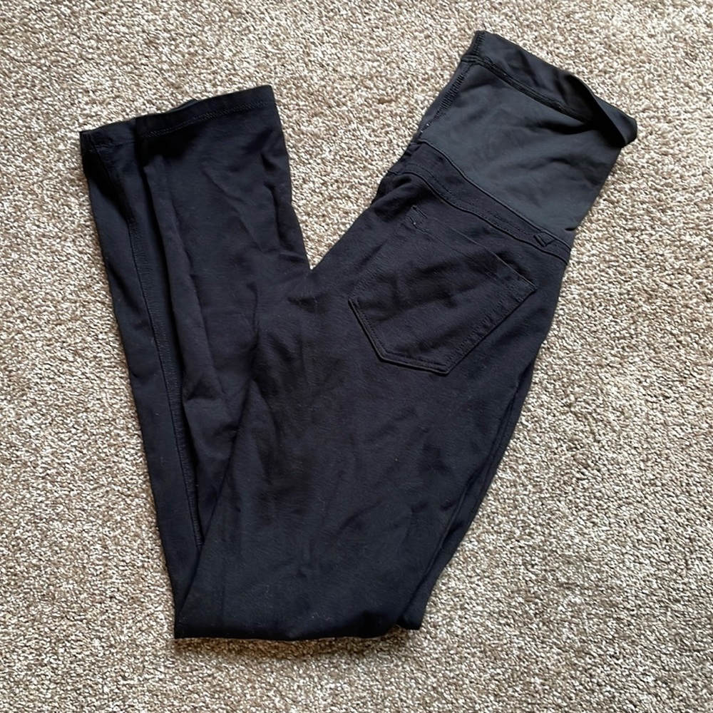 Pinkblush maternity black over the bump leggings